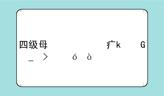 四级每一项多少算及格？